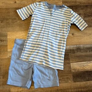 Primary 8-9 Short John Pajamas Vintage Blue